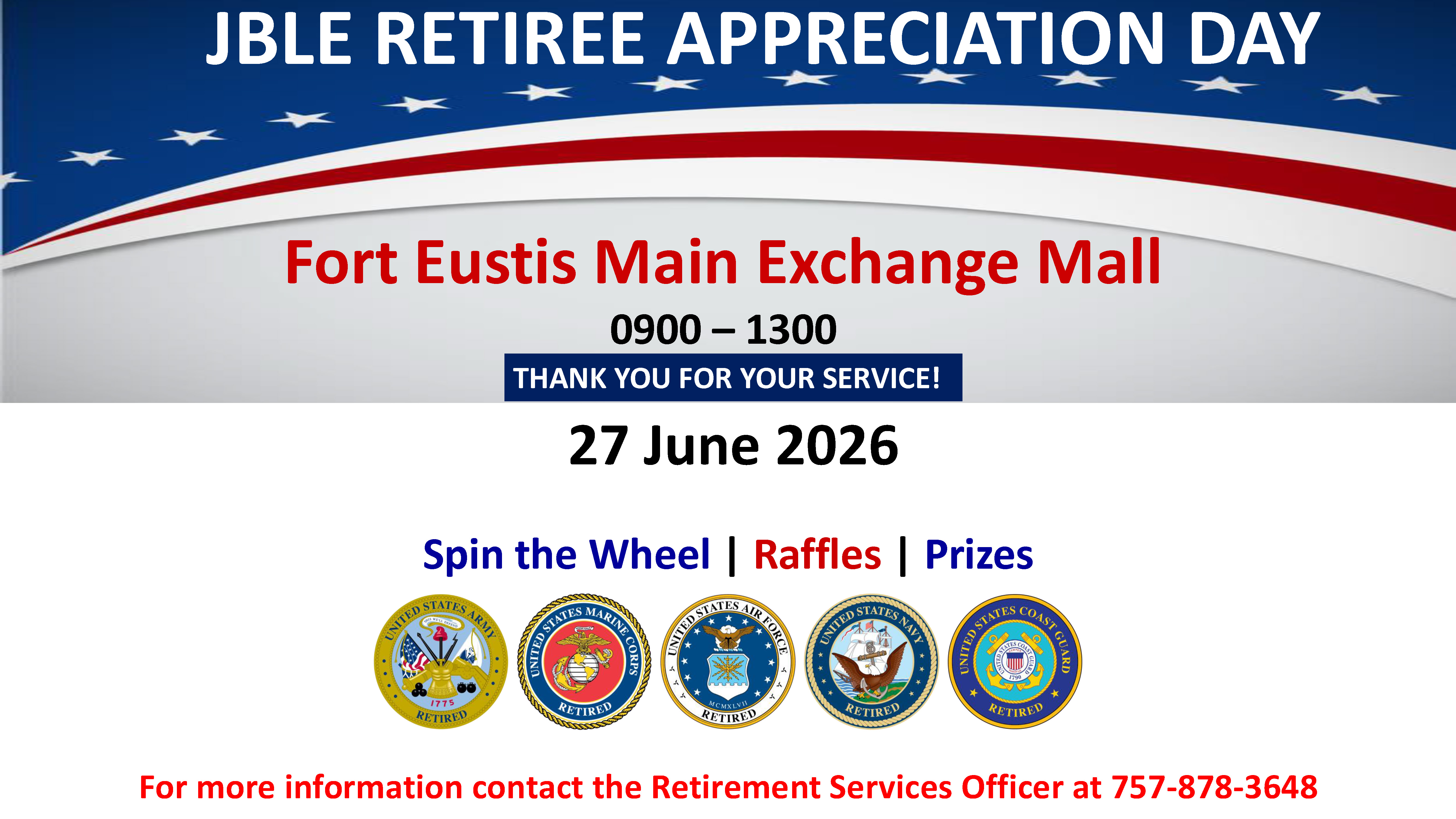 JBLE Retiree Appreciation Day Flyer